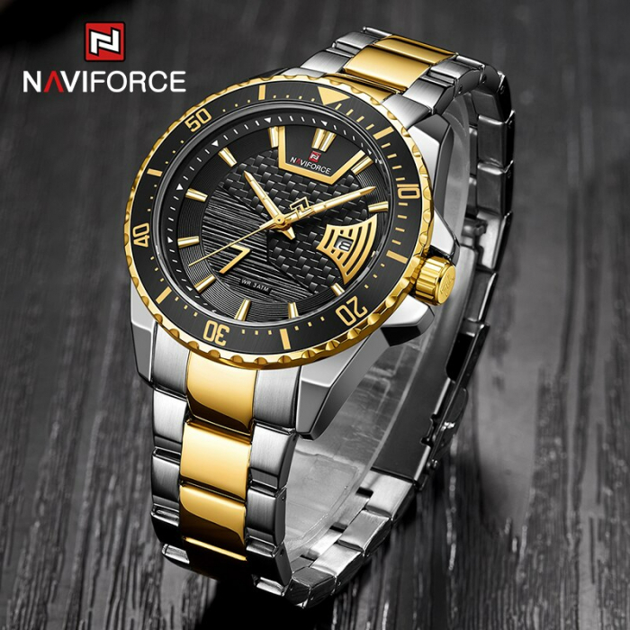Ceas barbatesc Naviforce Otel Quartz Afisare data [6]