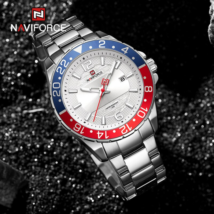 Ceas barbatesc Naviforce Otel Quartz Analog Data Auriu [6]