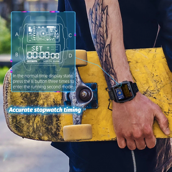 Ceas barbatesc North Edge Cyber Tank Sport Casual [2]