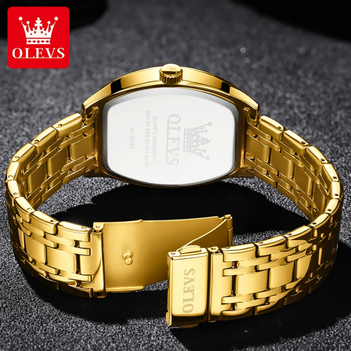 Ceas barbatesc Olevs Quartz Analog Elegant Business Fashion Otel Auriu [5]