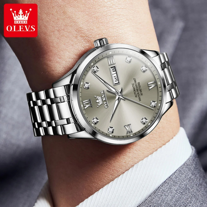 Ceas barbatesc Olevs Elegant Mecanic Automatic Analog Data Zilele saptamanii [6]