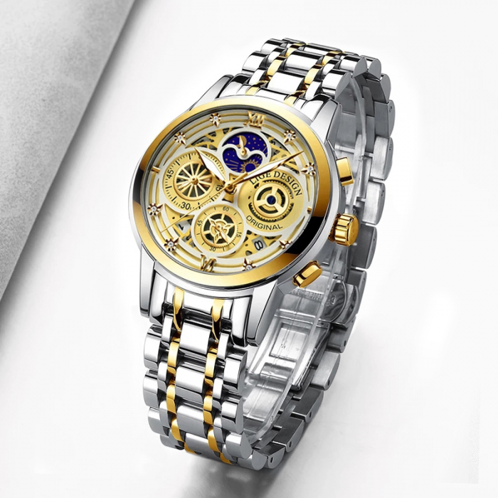 Ceas barbatesc Quartz Lige Otel Analog Data [3]