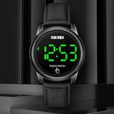 Ceas barbatesc Skmei Casual Digital Curea piele Negru [4]