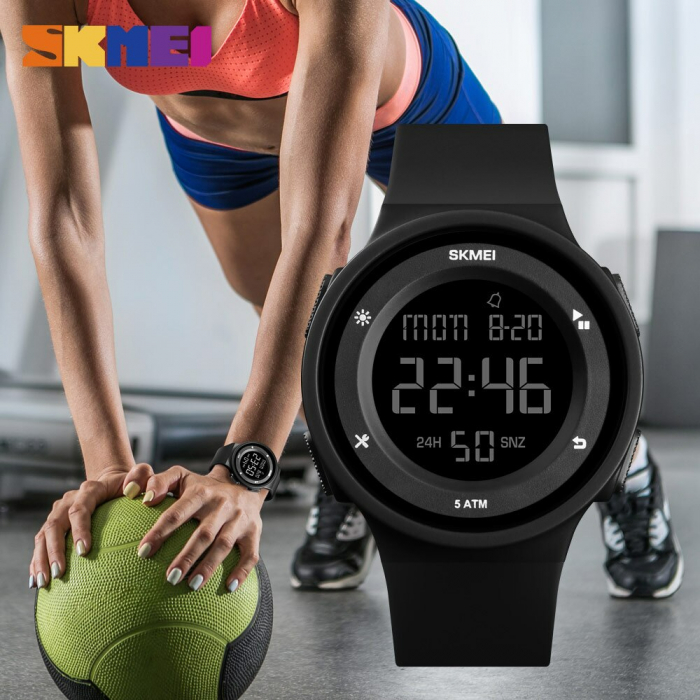 Ceas dama Skmei Sport Casual Fashion Rezistent la socuri Negru [4]