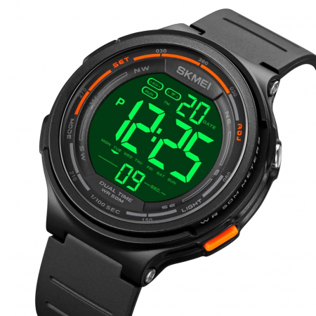 Ceas barbatesc Skmei Digital Alarma Sport Fashion Cronometru Lumina fundal Negru [15]