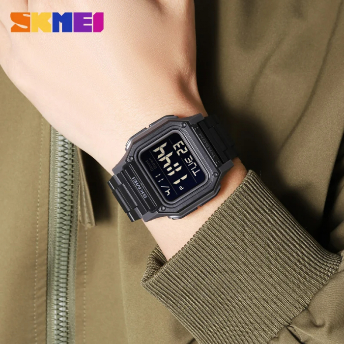 Ceas barbatesc Skmei Digital Sport Casual Cronometru Alarma Negru [3]