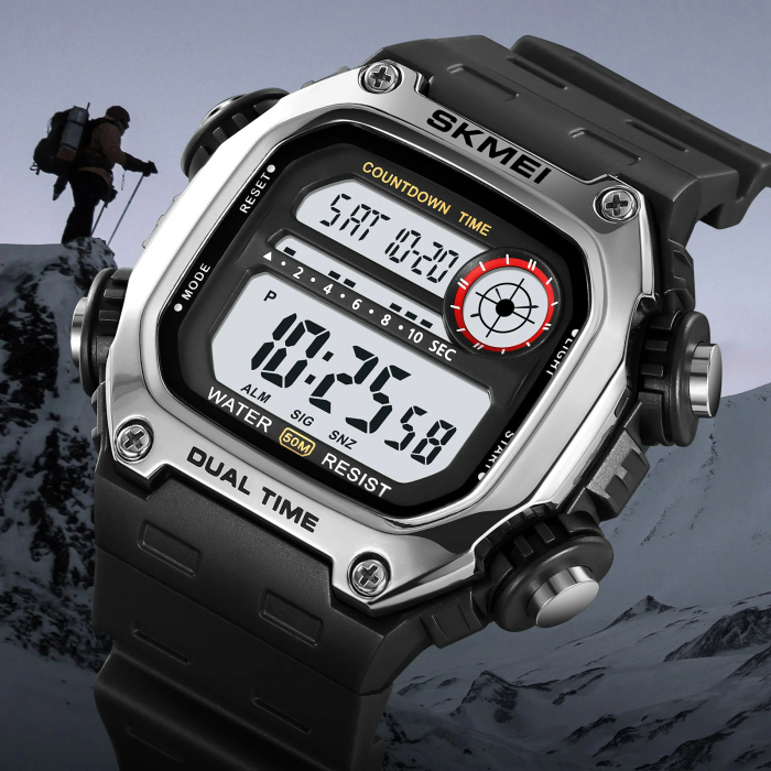 Ceas barbatesc Skmei Fashion Casual Sport Lumina de fundal Digital Led Cronograf [4]