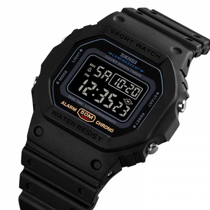 Ceas barbatesc Skmei Negru Digital Cronograf Alarma Sport [3]