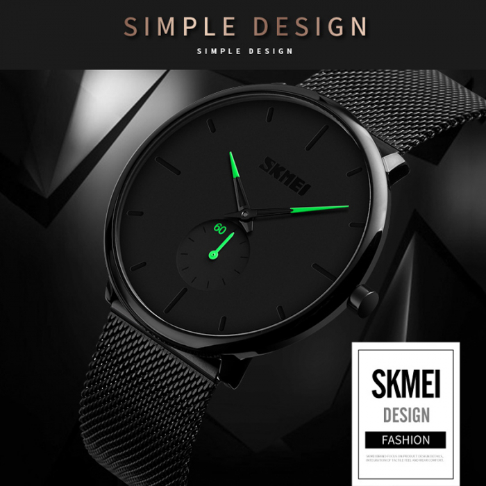 Ceas barbatesc Skmei Quartz Analog Bratara Reglabila Bratara din otel [3]