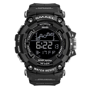 Ceas barbatesc Smael Army Green , Shock Resistant, Sport, Militar, Digital, Dual Time, Cronograf [1]