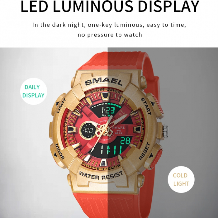 Ceas barbatesc Smael Sport Digital Analog 5 ATM [4]