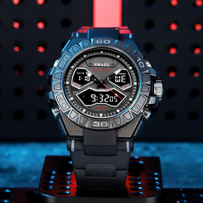 Ceas barbatesc Smael Sport Digital Analog Quartz Negru [3]