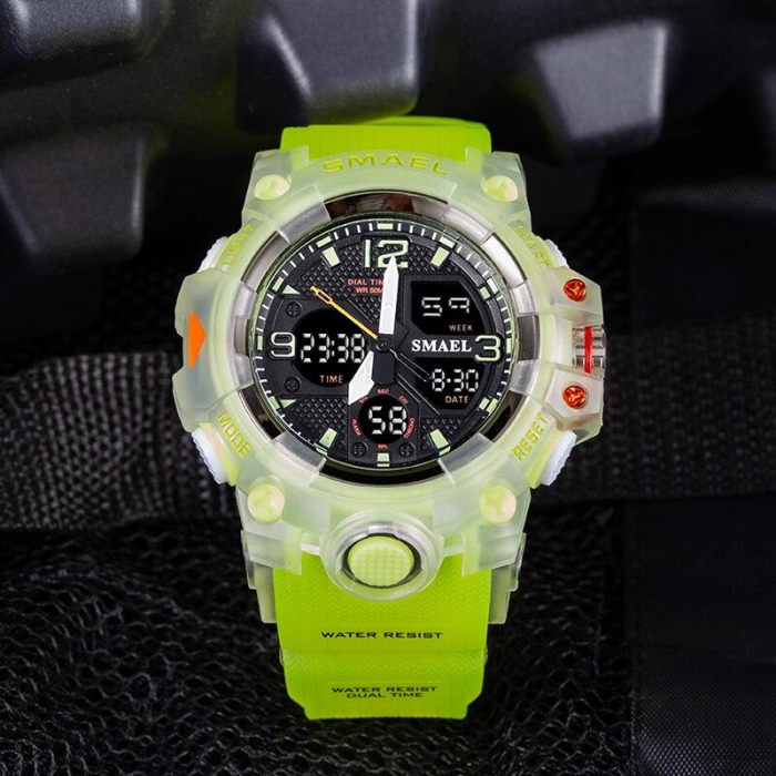 Ceas barbatesc Smael Sport Digital Cronograf Cronometru Alarma Lumina [3]