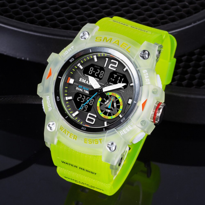Ceas barbatesc Smael Sport Digital Cronograf Cronometru Alarma Lumina [2]