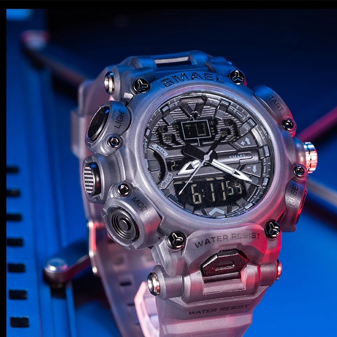 Ceas barbatesc Smael Sport Dual time Afisaj Analog Digital Data [2]