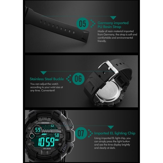 Ceas barbatesc sport Skmei Digital Negru [3]