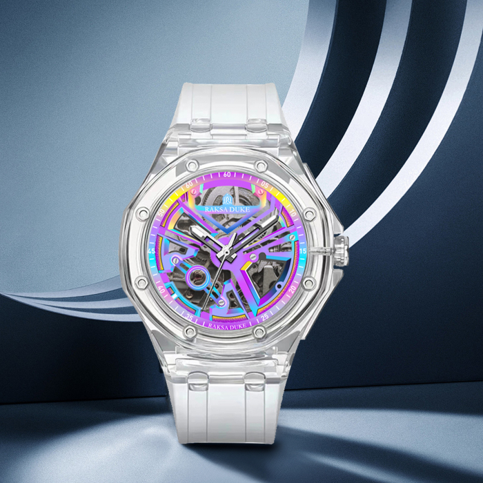 Ceas barbatesc Raksa Duke Stil Elegant Fashion Mecanic Automatic Alb [2]
