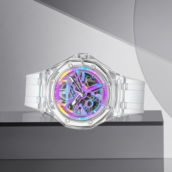 Ceas barbatesc Raksa Duke Stil Elegant Fashion Mecanic Automatic Alb [4]