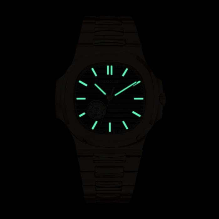 Ceas barbatesc Rollar Golden Indici luminosi Mecanic Automatic Auriu [5]