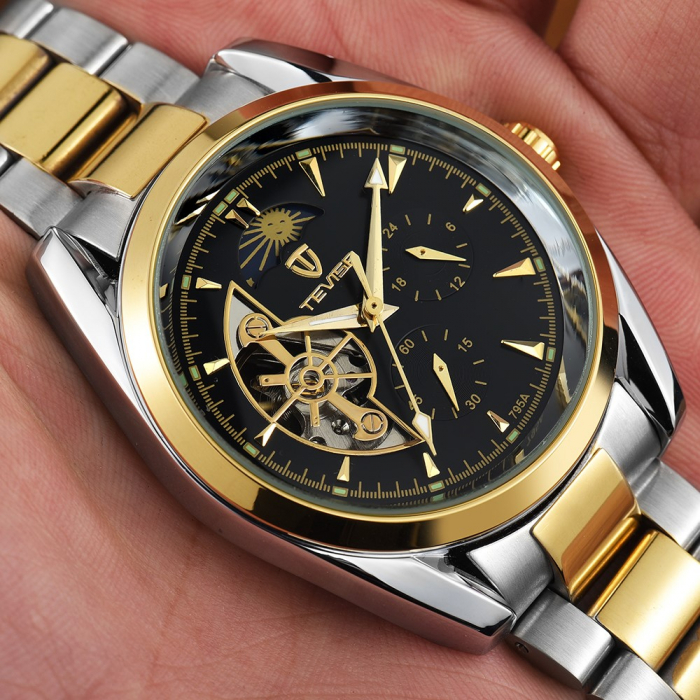 Ceas barbatesc Tevise Mecanic automatic Otel Elegant Business [3]