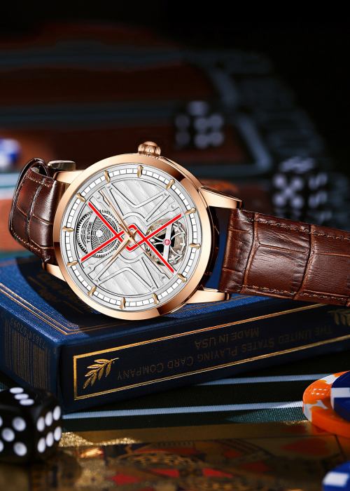 Ceas barbatesc Tevise Maro Elegant Business Mecanic Automatic Piele [3]