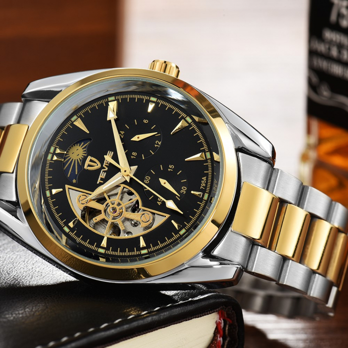 Ceas barbatesc Tevise Mecanic automatic Otel Elegant Business [2]