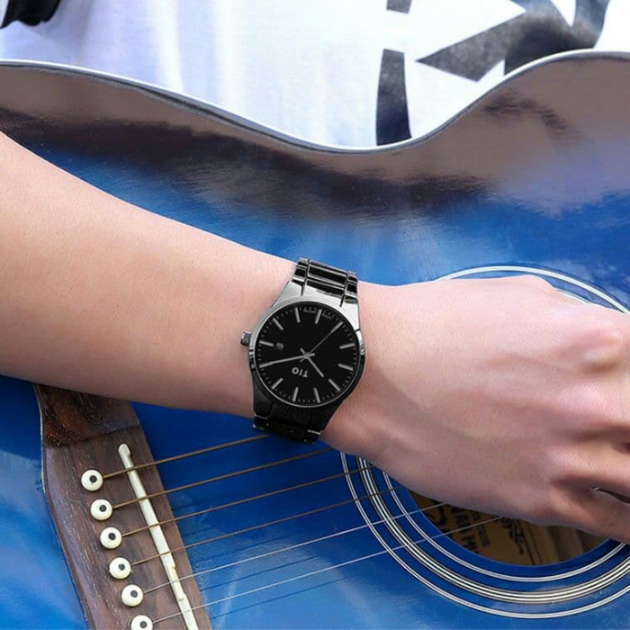 Ceas barbatesc Tio Elegant Quartz Otel Negru [6]