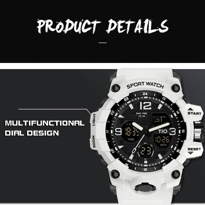Ceas barbatesc Tio Sport Casual Digital Stil Militar Army Rezistent la apa si socuri [6]