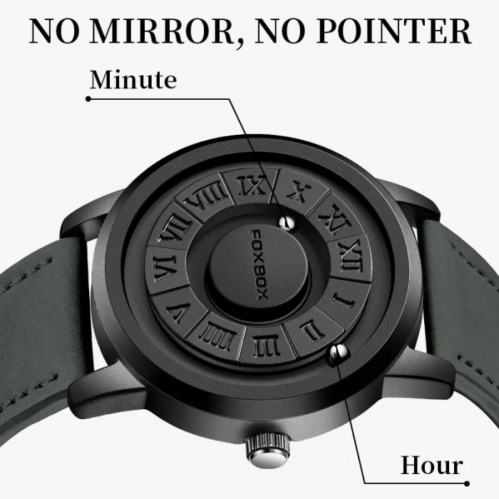 Ceas barbati de mana Fox Box Creativ Quartz Casual Magnetic Analog Fashion Piele [5]