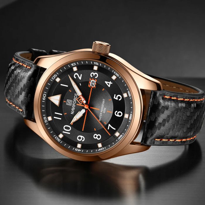 Ceas barbatesc de mana Naviforce Elegant Casual Militar Fashion Piele naturala [4]