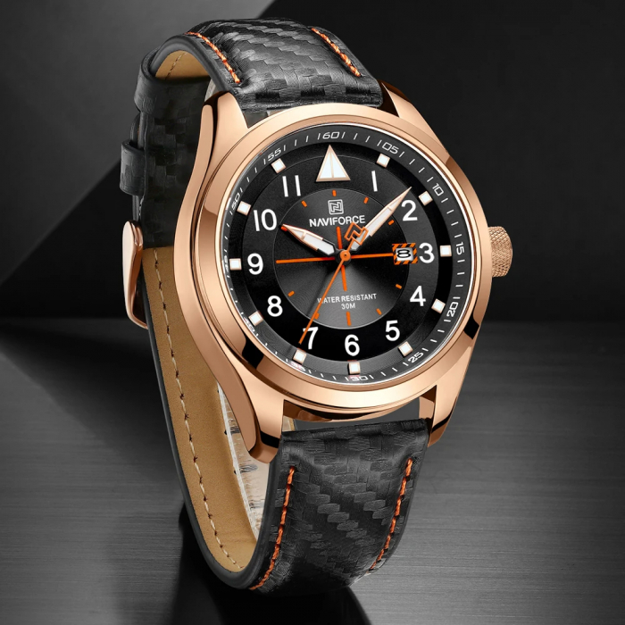 Ceas barbatesc de mana Naviforce Elegant Casual Militar Fashion Piele naturala [3]