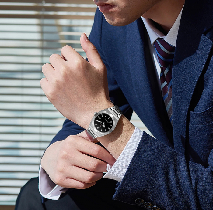 Ceas Bărbați Forsining 8264 Argintiu Mecanic – Design Business, Funcții Multiple, Rezistent la Apă 3ATM [2]