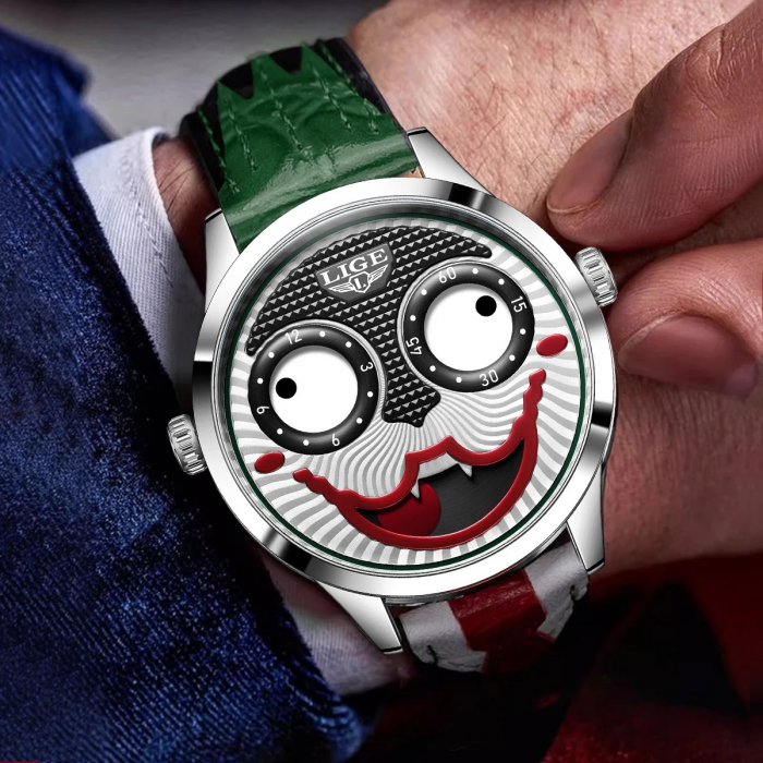 Ceas Bărbați Lige 89160 Argintiu-Verde – Design Fashion, Joker, Funcții Multiple, Rezistent la Șocuri, Rezistent la Apă 3ATM [6]