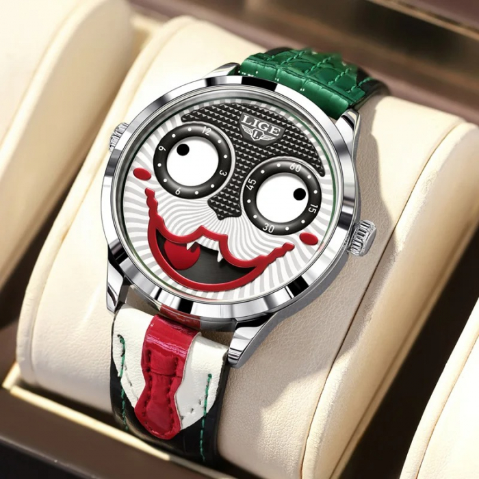 Ceas Bărbați Lige 89160 Argintiu-Verde – Design Fashion, Joker, Funcții Multiple, Rezistent la Șocuri, Rezistent la Apă 3ATM [8]