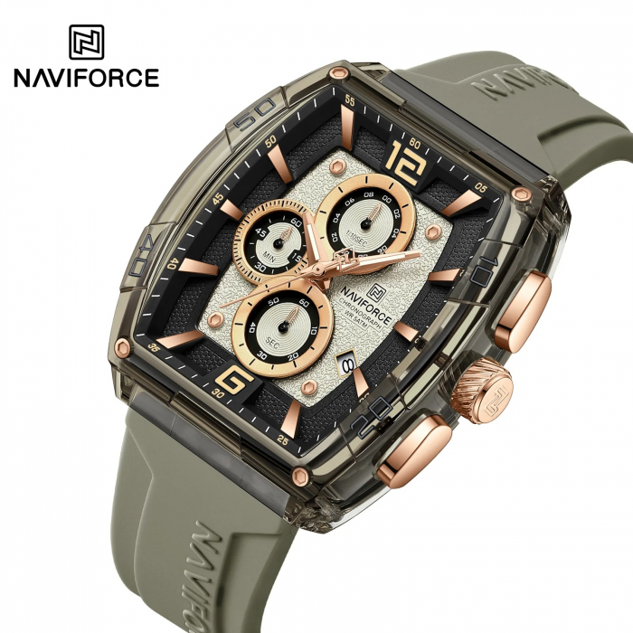 Ceas Bărbați Naviforce 6101 Kaki – Design Sport, Funcții Multiple, Cifre Luminoase, Rezistent la Apă 5ATM [5]