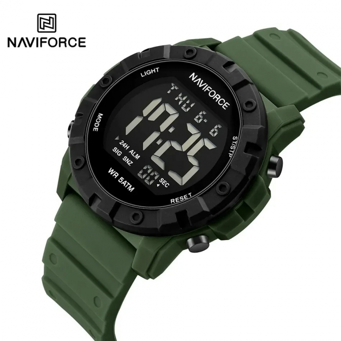 Ceas Bărbați Naviforce 7110 Verde – Design Military, Funcții Multiple, Alarmă, Rezistent la Apă 5ATM [4]