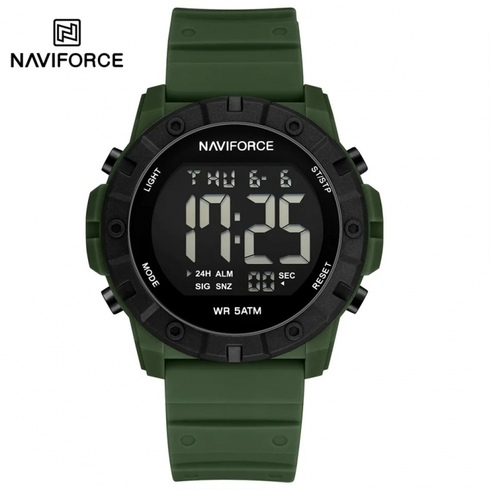 Ceas Bărbați Naviforce 7110 Verde – Design Military, Funcții Multiple, Alarmă, Rezistent la Apă 5ATM [5]