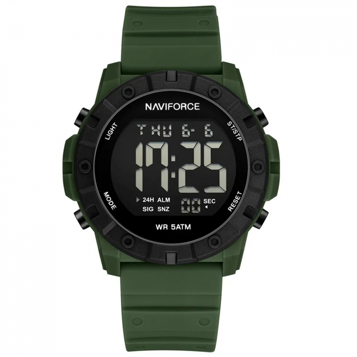 Ceas Bărbați Naviforce 7110 Verde – Design Military, Funcții Multiple, Alarmă, Rezistent la Apă 5ATM [1]