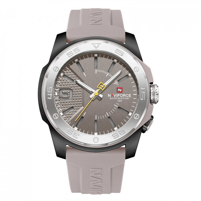 Ceas Bărbați Naviforce 7112 Gri – Design Army, Funcții Multiple, Rezistent la Șocuri, Rezistent la Apă 3ATM [1]