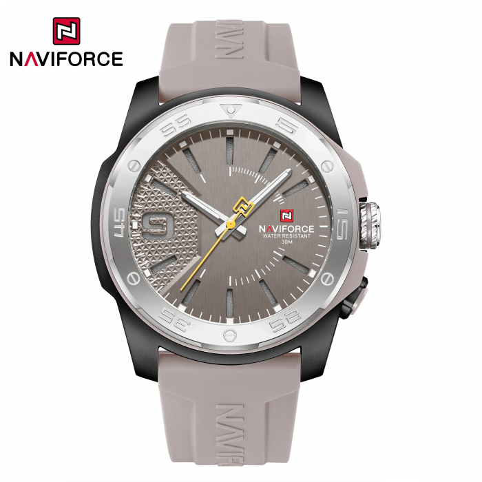 Ceas Bărbați Naviforce 7112 Gri – Design Army, Funcții Multiple, Rezistent la Șocuri, Rezistent la Apă 3ATM [5]