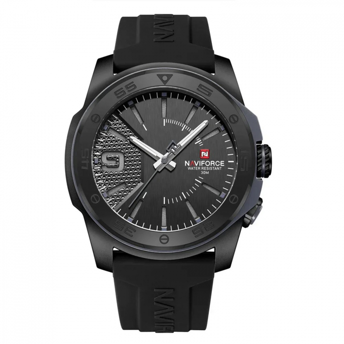Ceas Bărbați Naviforce 7112 Negru – Design Army, Funcții Multiple, Rezistent la Șocuri, Rezistent la Apă 3ATM [1]