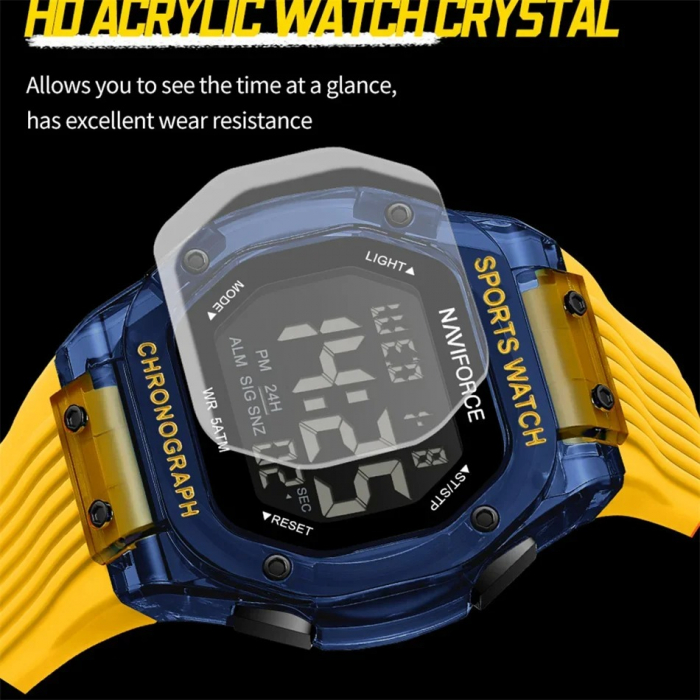 Ceas Bărbați Naviforce 7113 Galben-Albastru – Funcții Multiple, Design Casual, Cronometru, Rezistent la Apă 5ATM [6]