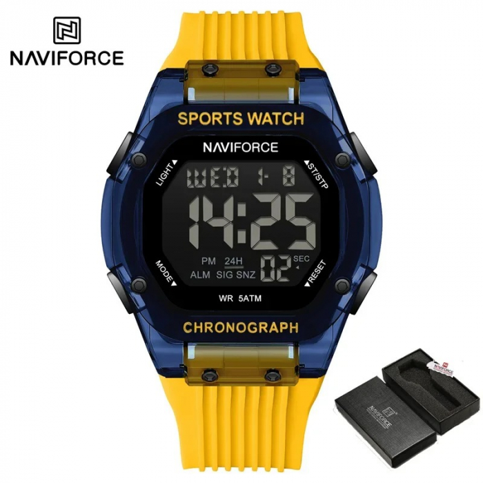 Ceas Bărbați Naviforce 7113 Galben-Albastru – Funcții Multiple, Design Casual, Cronometru, Rezistent la Apă 5ATM [5]