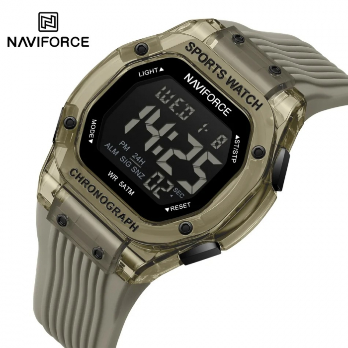 Ceas Bărbați Naviforce 7113 Kaki – Funcții Multiple, Design Casual, Cronometru, Rezistent la Apă 5ATM [2]