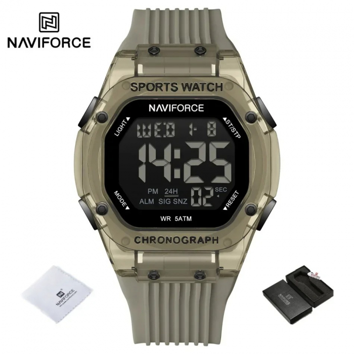 Ceas Bărbați Naviforce 7113 Kaki – Funcții Multiple, Design Casual, Cronometru, Rezistent la Apă 5ATM [8]