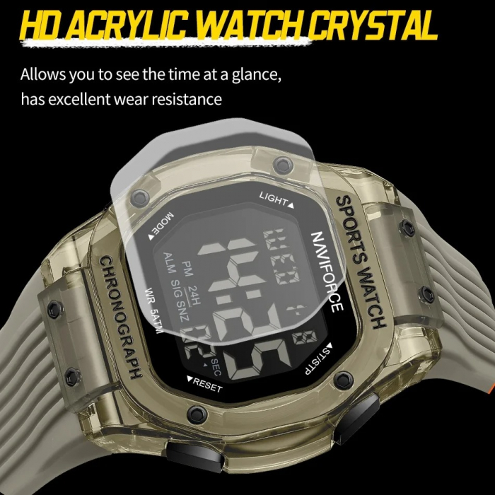 Ceas Bărbați Naviforce 7113 Kaki – Funcții Multiple, Design Casual, Cronometru, Rezistent la Apă 5ATM [6]