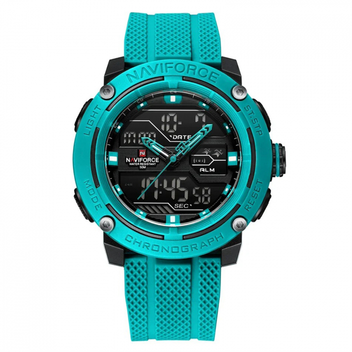 Ceas Bărbați Naviforce 7114 Albastru – Funcții Multiple, Design Sport, Cronometru, Rezistent la Apă 5ATM [1]