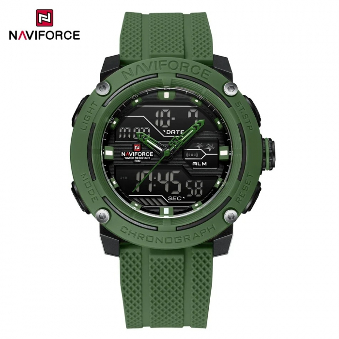Ceas Bărbați Naviforce 7114 Verde – Funcții Multiple, Design Sport, Cronometru, Rezistent la Apă 5ATM [5]