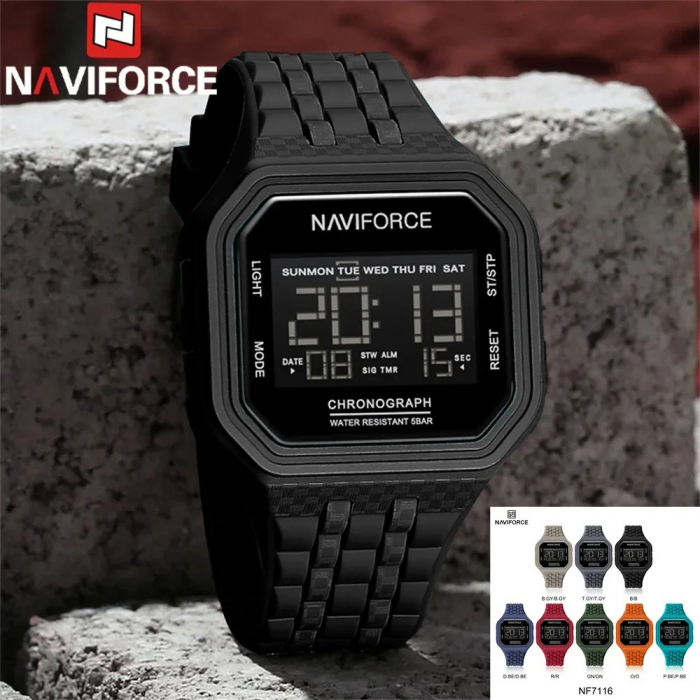 Ceas Bărbați Naviforce 7116 Negru – Design Military, Funcții Multiple, Alarmă, Rezistent la Apă 3ATM [5]