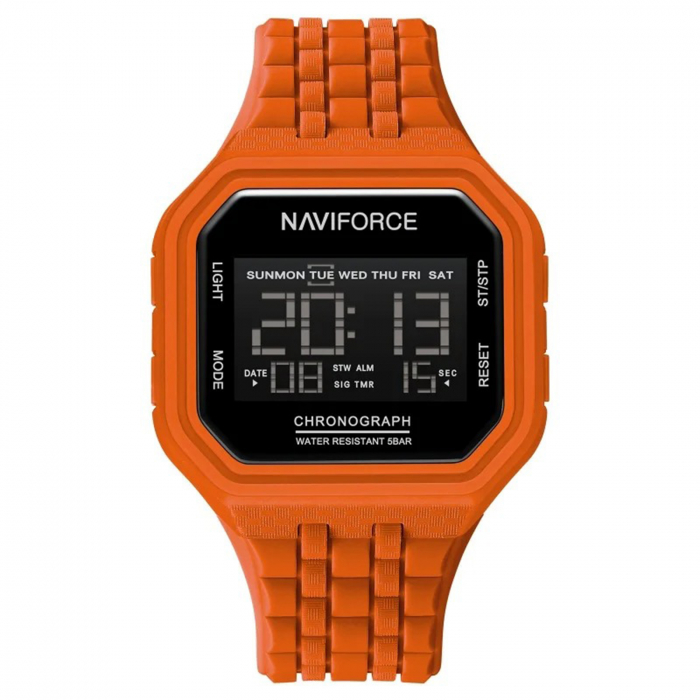 Ceas Bărbați Naviforce 7116 Portocaliu – Design Military, Funcții Multiple, Alarmă, Rezistent la Apă 3ATM [1]